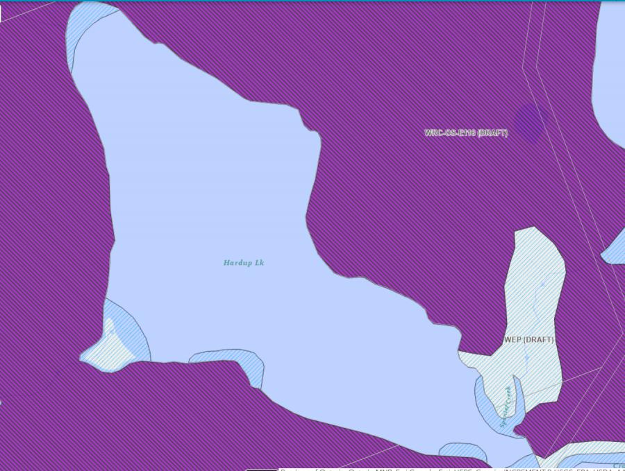 Zoning Map of Hardup Lake in Municipality of Lake of Bays and the District of Muskoka