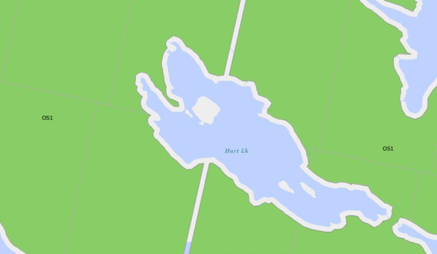 Zoning Map of Hart Lake in Municipality of Muskoka Lakes and the District of Muskoka