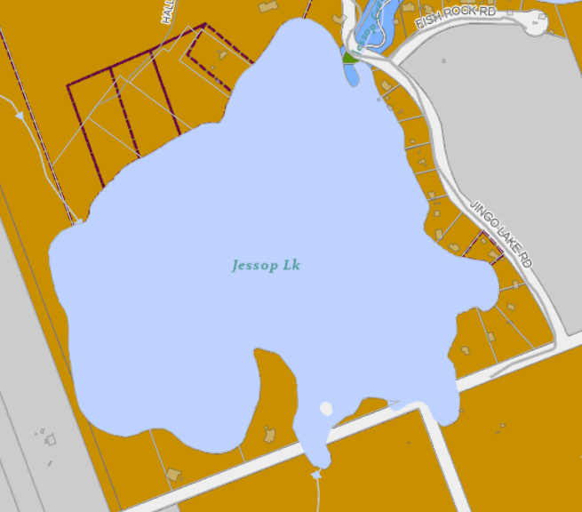 Zoning Map of Jessop Lake in Municipality of Huntsville and the District of Muskoka