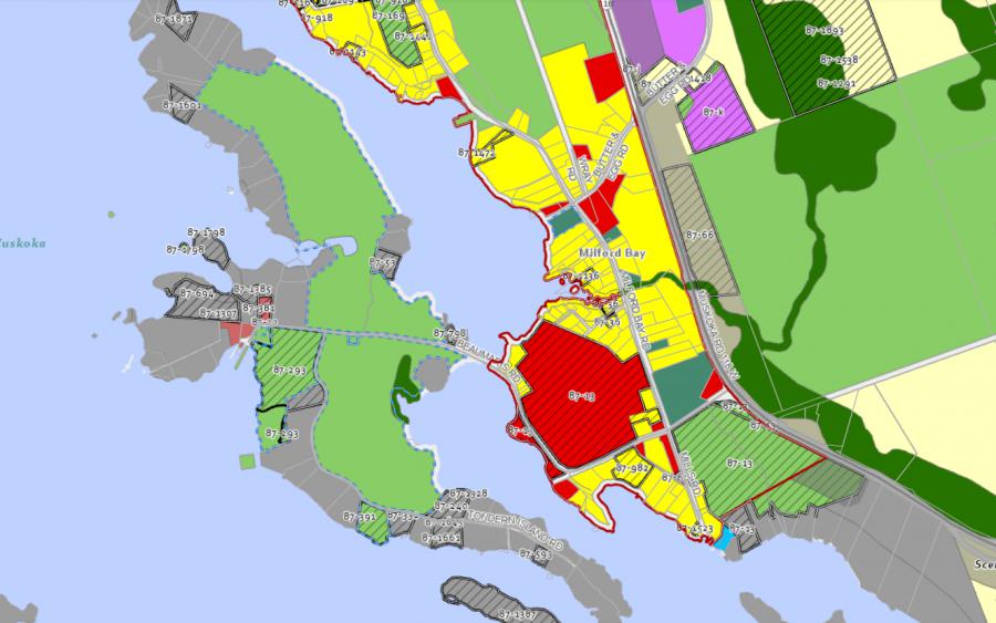 Zoning Map of Lake Muskoka in Municipality of Muskoka Lakes and the District of Muskoka