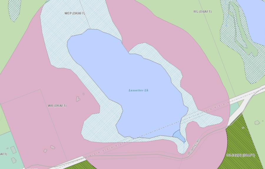Zoning Map of Lassetter Lake in Municipality of Lake of Bays and the District of Muskoka