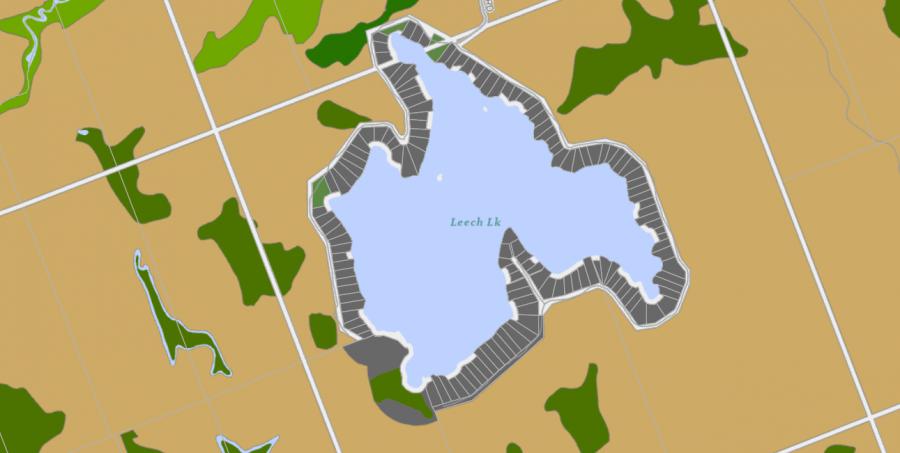 Zoning Map of Leech Lake in Municipality of Bracebridge and the District of Muskoka