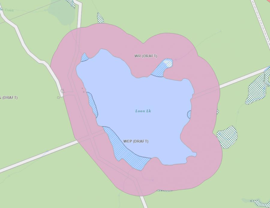 Zoning Map of Loon Lake in Municipality of Lake of Bays and the District of Muskoka