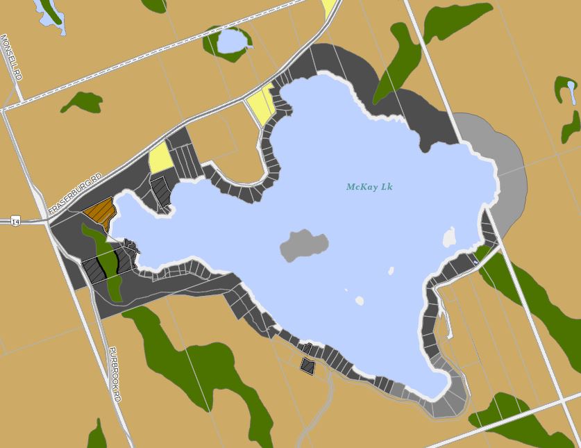 Zoning Map of McKay Lake in Municipality of Bracebridge and the District of Muskoka