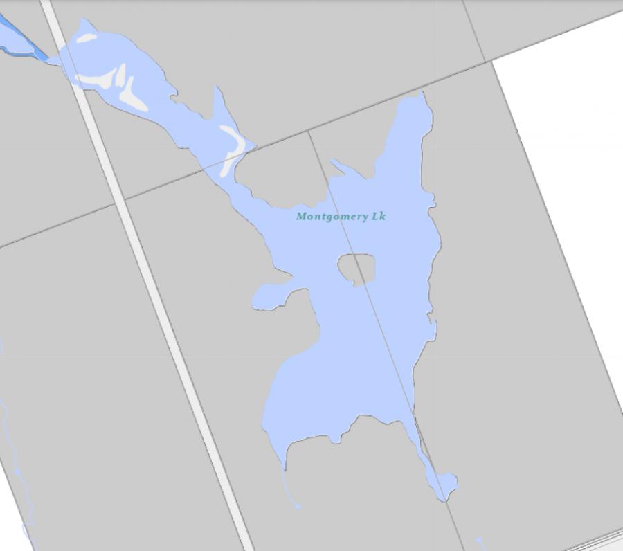 Zoning Map of Montgomery Lake in Municipality of Huntsville and the District of Muskoka