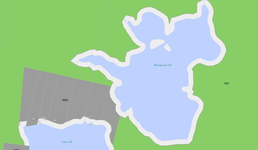 Zoning Map of Mosquito Lake in Municipality of Muskoka Lakes and the District of Muskoka