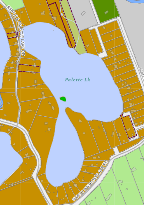 Zoning Map of Palette Lake in Municipality of Huntsville and the District of Muskoka