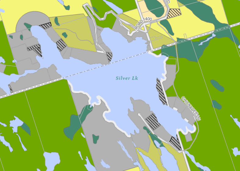 Zoning Map of Silver Lake in Municipality of Gravenhurst and the District of Muskoka