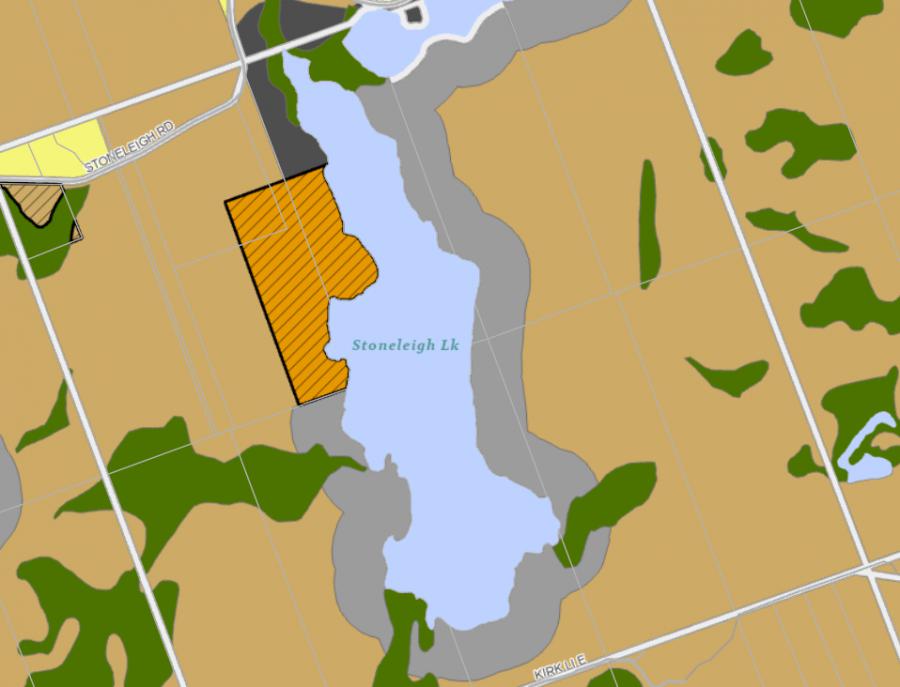 Zoning Map of Stoneleigh Lake in Municipality of Bracebridge and the District of Muskoka