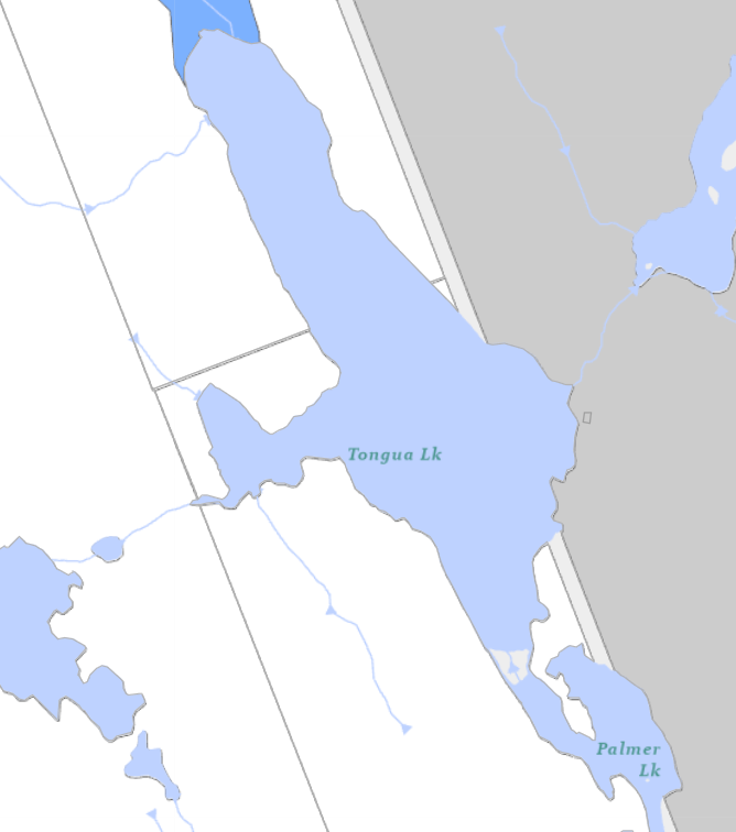 Zoning Map of Tongua Lake in Municipality of Huntsville and the District of Muskoka