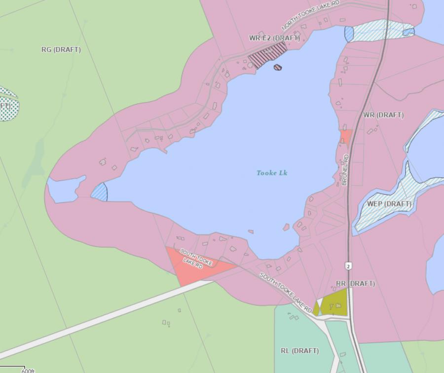 Zoning Map of Tooke Lake in Municipality of Lake of Bays and the District of Muskoka