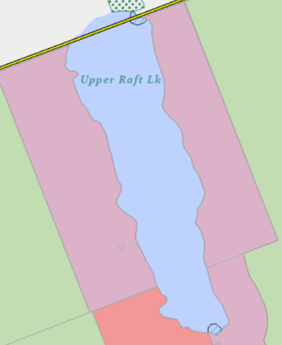 Zoning Map of Upper Raft Lake in Municipality of Lake of Bays and the District of Muskoka