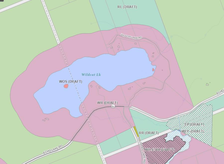 Zoning Map of Wildcat Lake in Municipality of Lake of Bays and the District of Muskoka