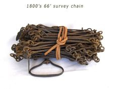 1800's 66 foot survey chain