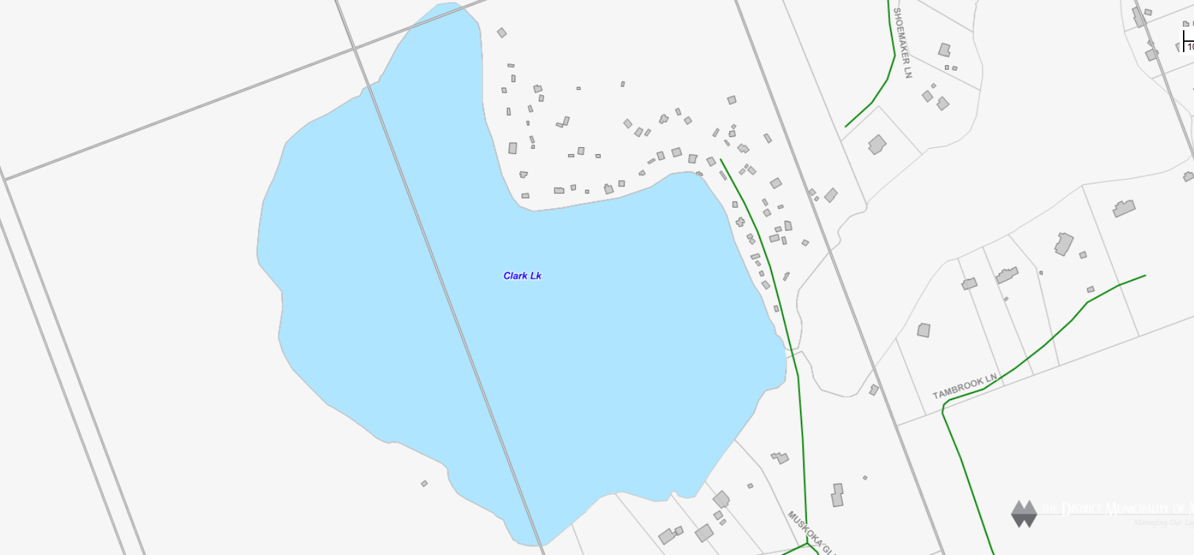 Cadastral Map Clark Lake -  - Muskoka
