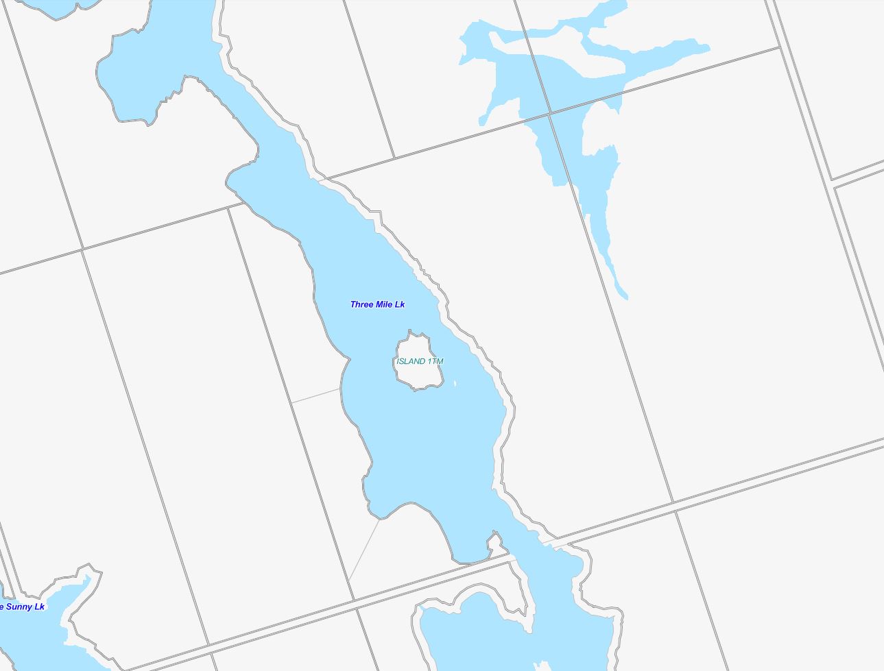 Three Mile Lake Cadastral Map - Three Mile Lake - Muskoka