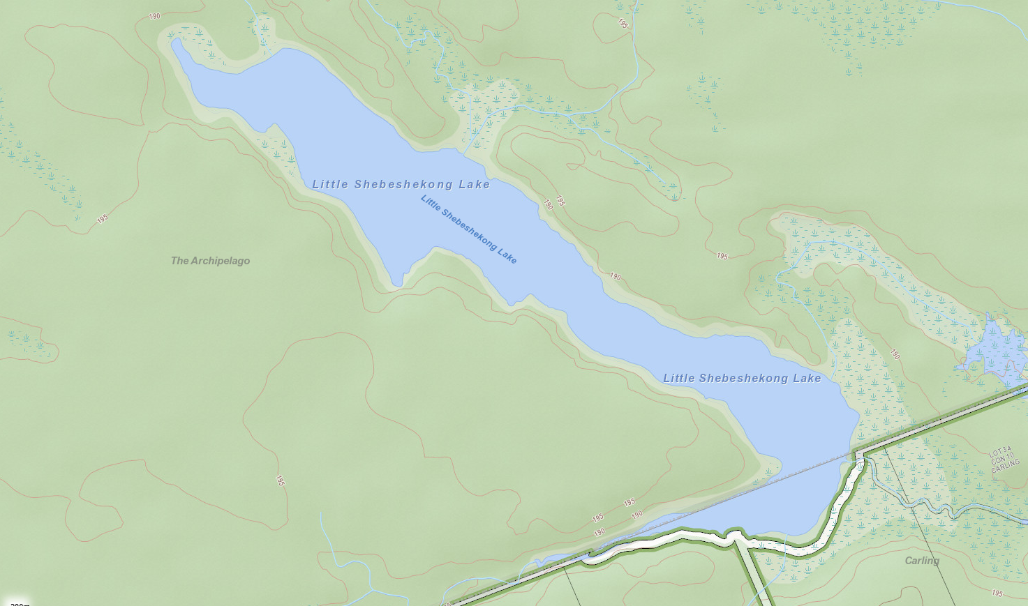 Adam's Lake Cadastral Map - Adam's Lake - Muskoka