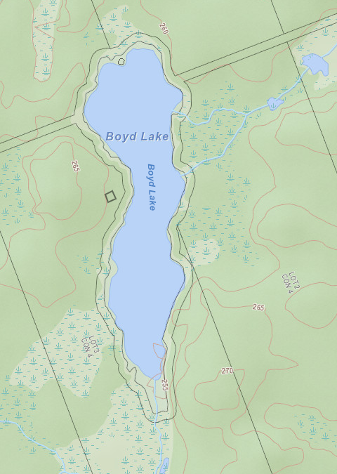 Boyd Lake Cadastral Map - Boyd Lake - Muskoka
