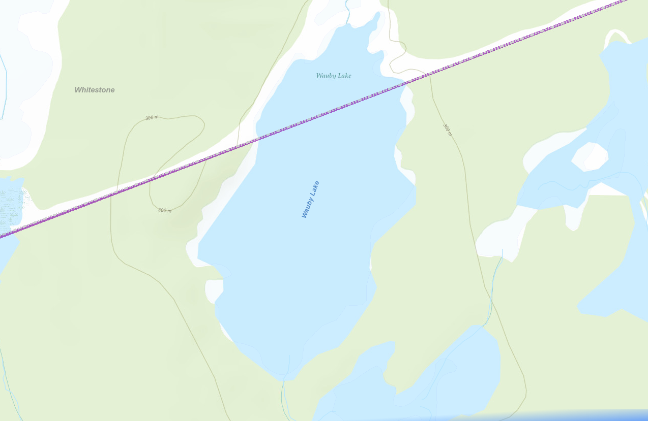 Wauby Lake Cadastral Map - Wauby Lake - Muskoka