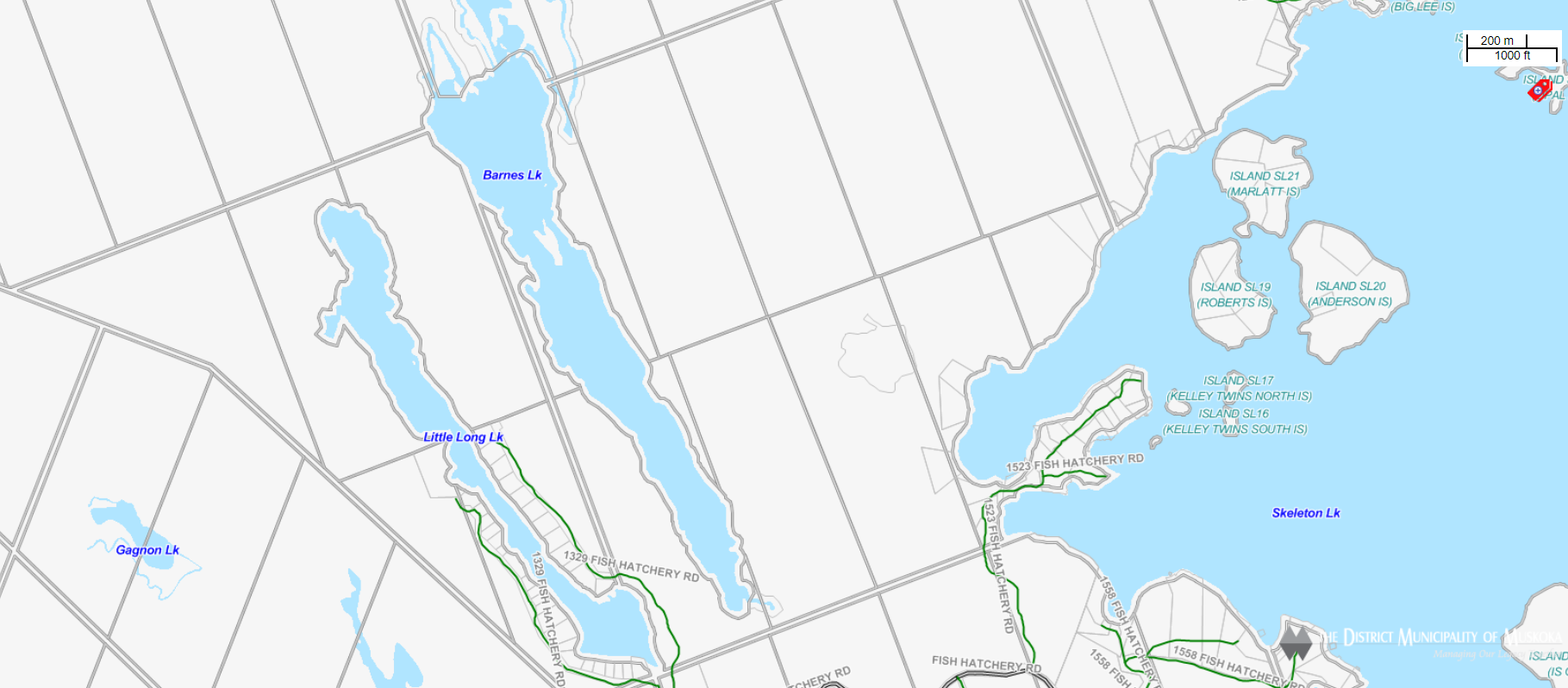 Cadastral Map Barnes Lake -  - Muskoka