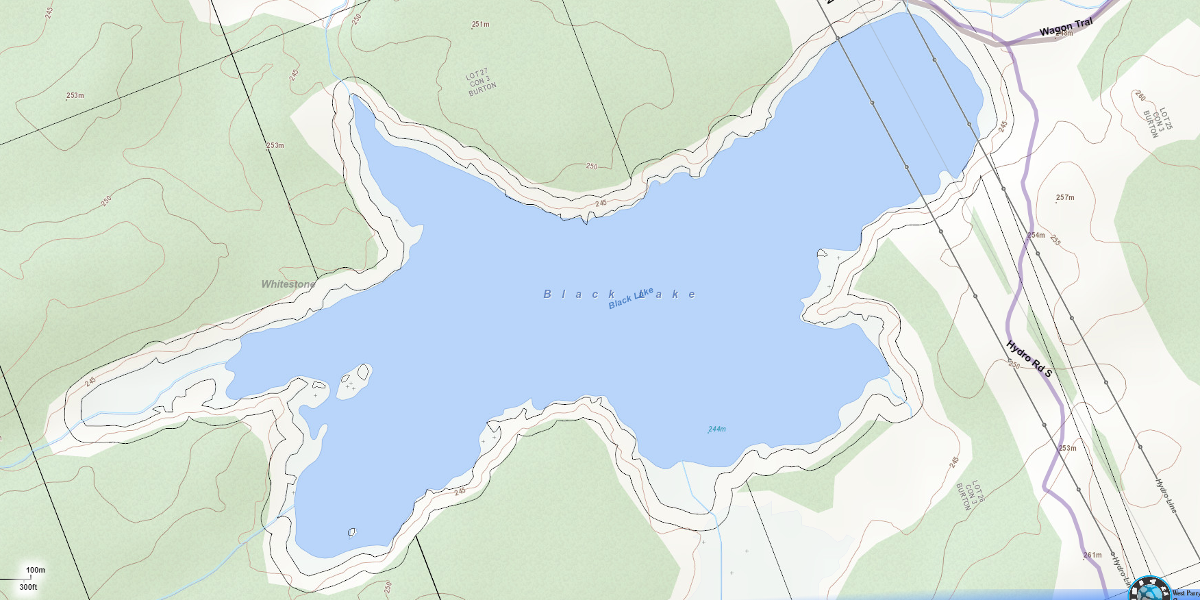 Black Lake Cadastral Map - Black Lake - Muskoka