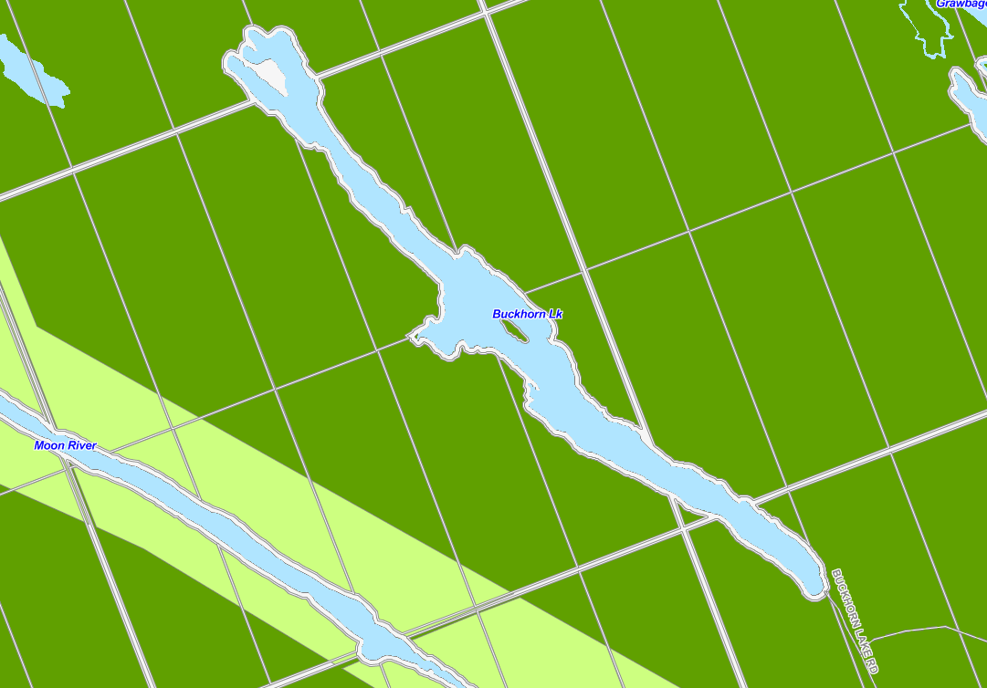 Buckhorn Lake Cadastral Map - Buckhorn Lake - Muskoka