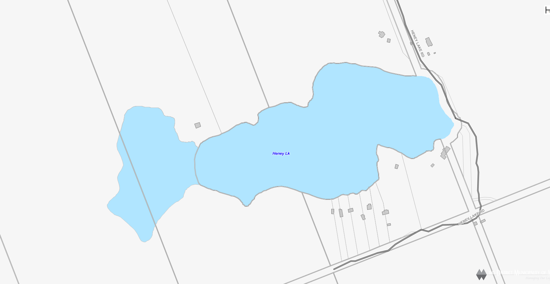 Heeney Lake Cadastral Map - Heeney Lake - Muskoka