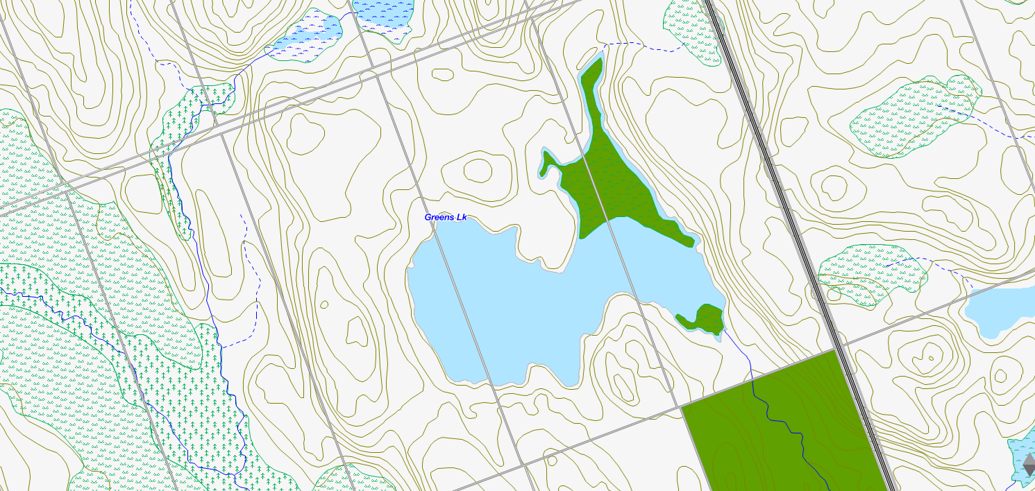 Green's Lake Cadastral Map - Green's Lake - Muskoka