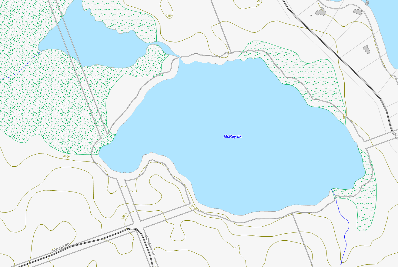 McRey Lake Cadastral Map - McRey Lake - Muskoka