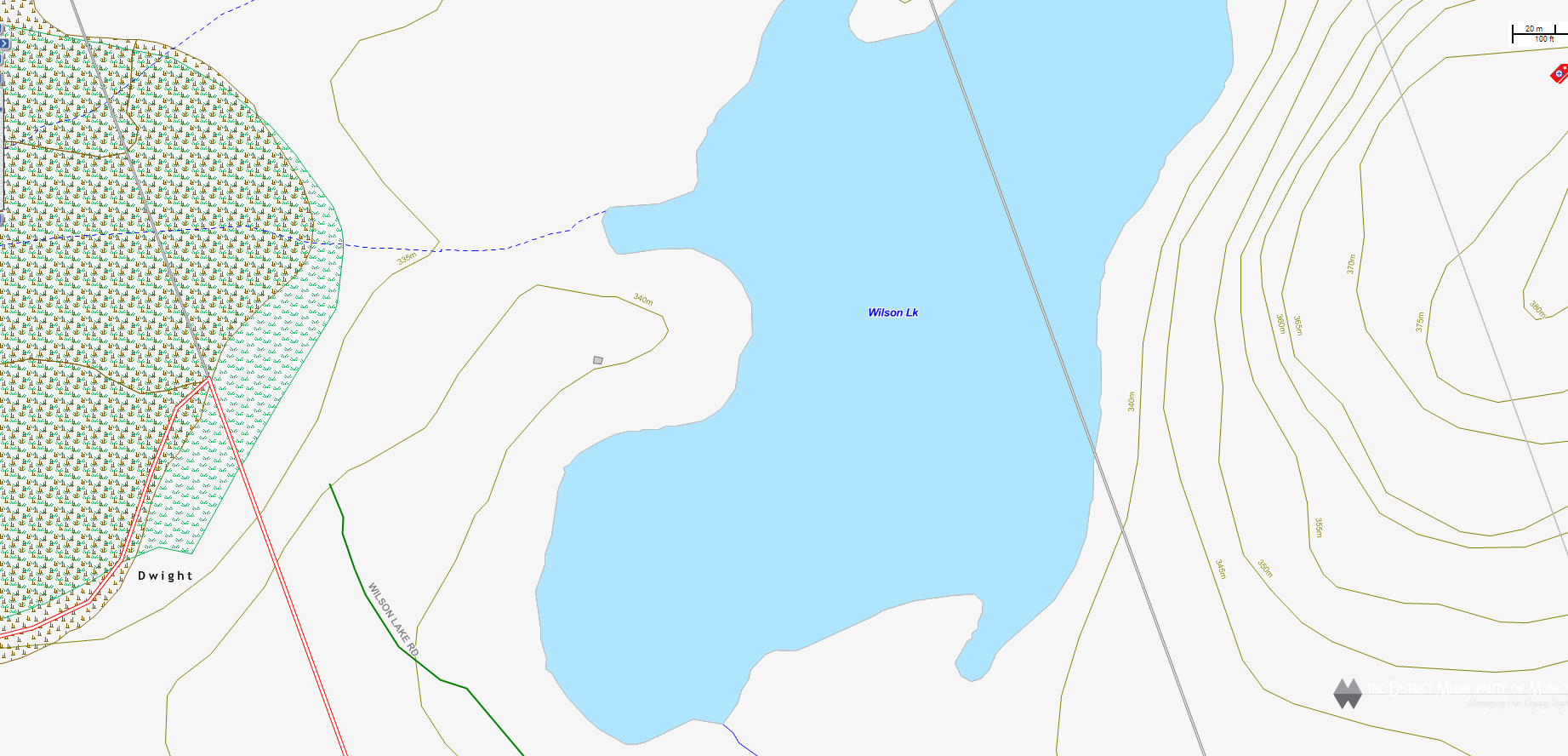 Wilson Lake Cadastral Map - Wilson Lake - Muskoka