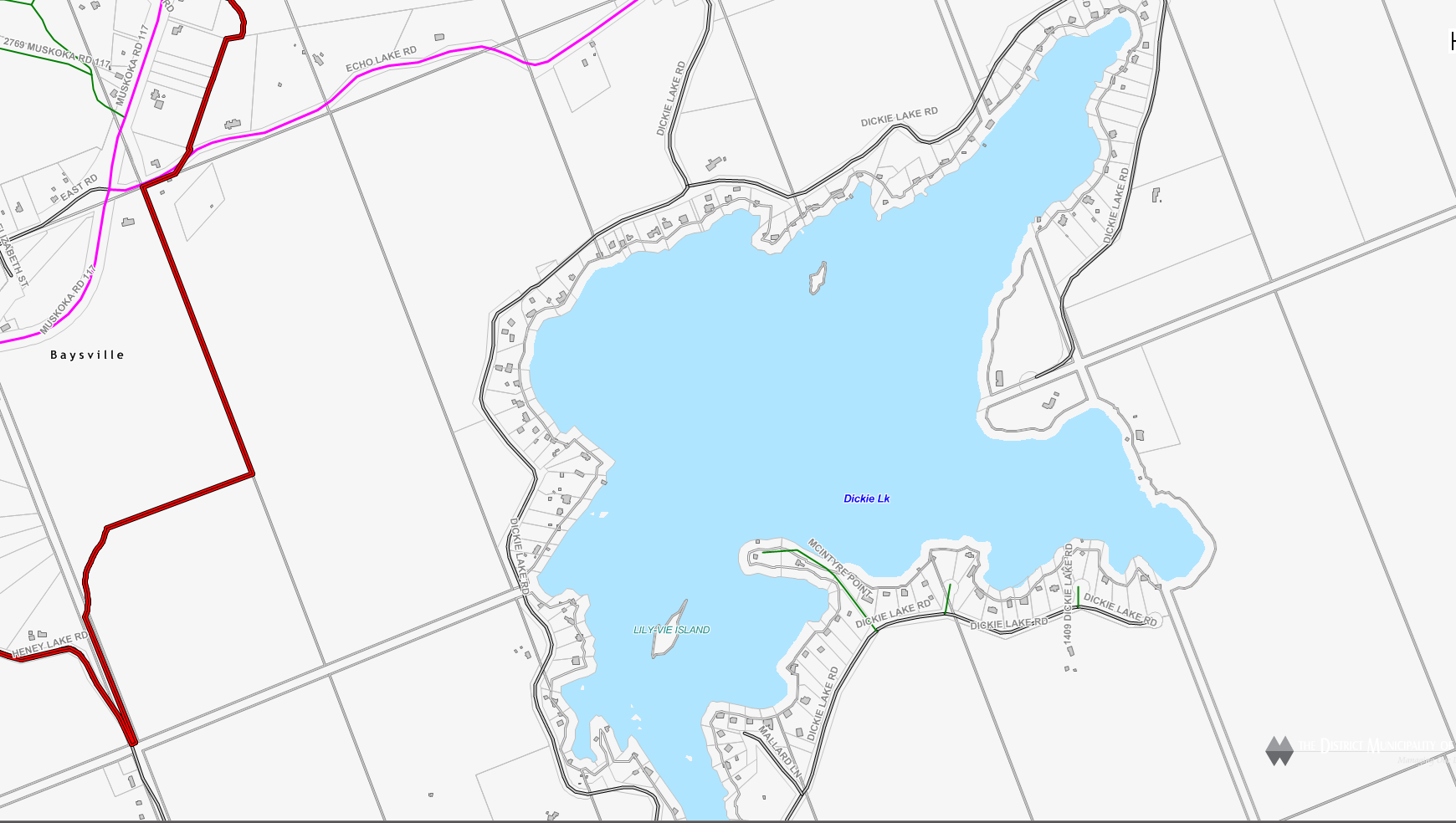 Porcupine Lake Cadastral Map - Porcupine Lake - Muskoka