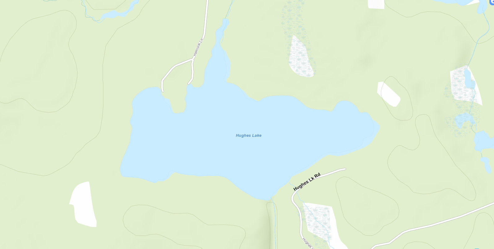 Hughes Lake Cadastral Map - Hughes Lake - Muskoka