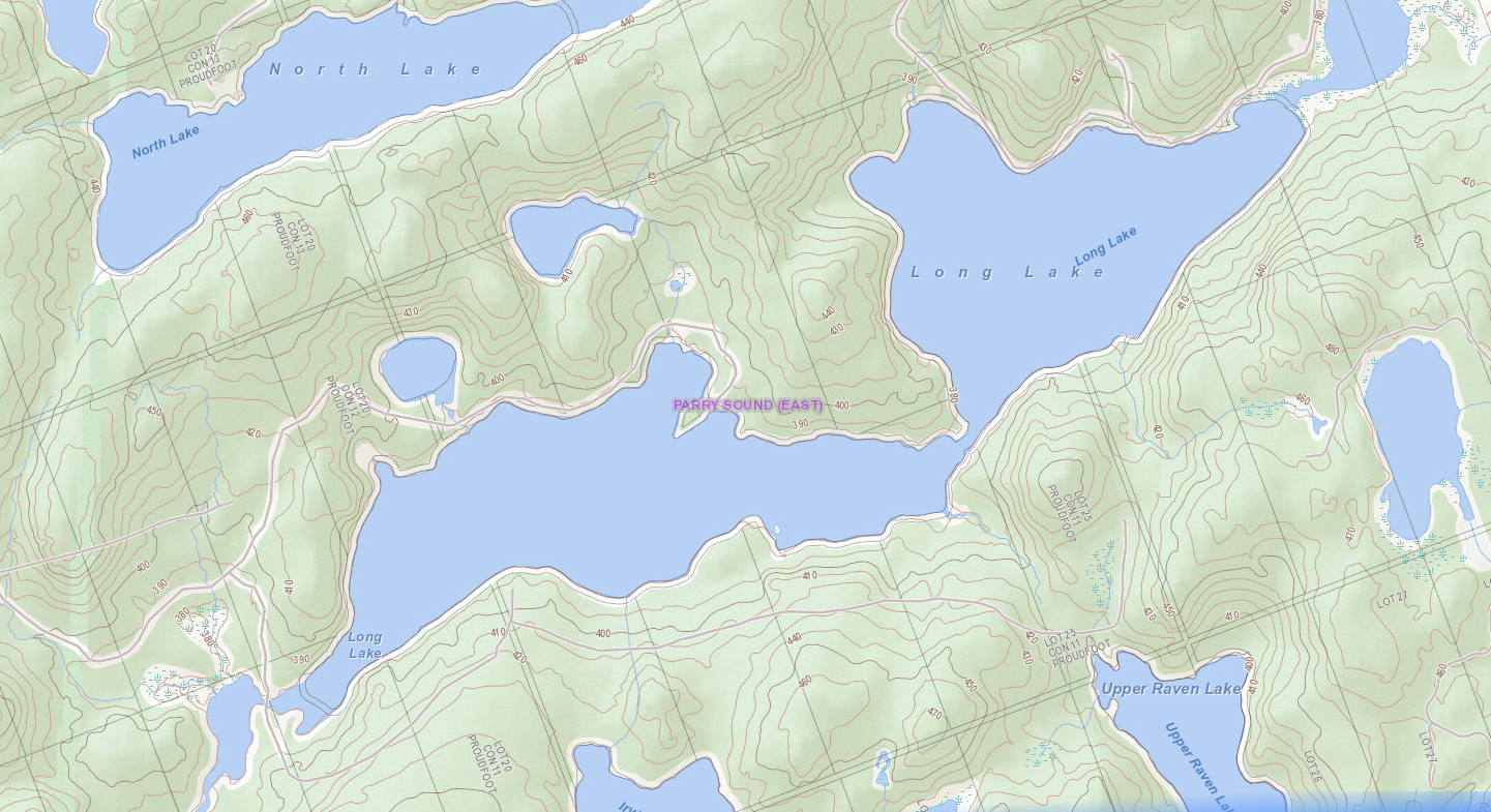 Long Lake Cadastral Map - Long Lake - Muskoka