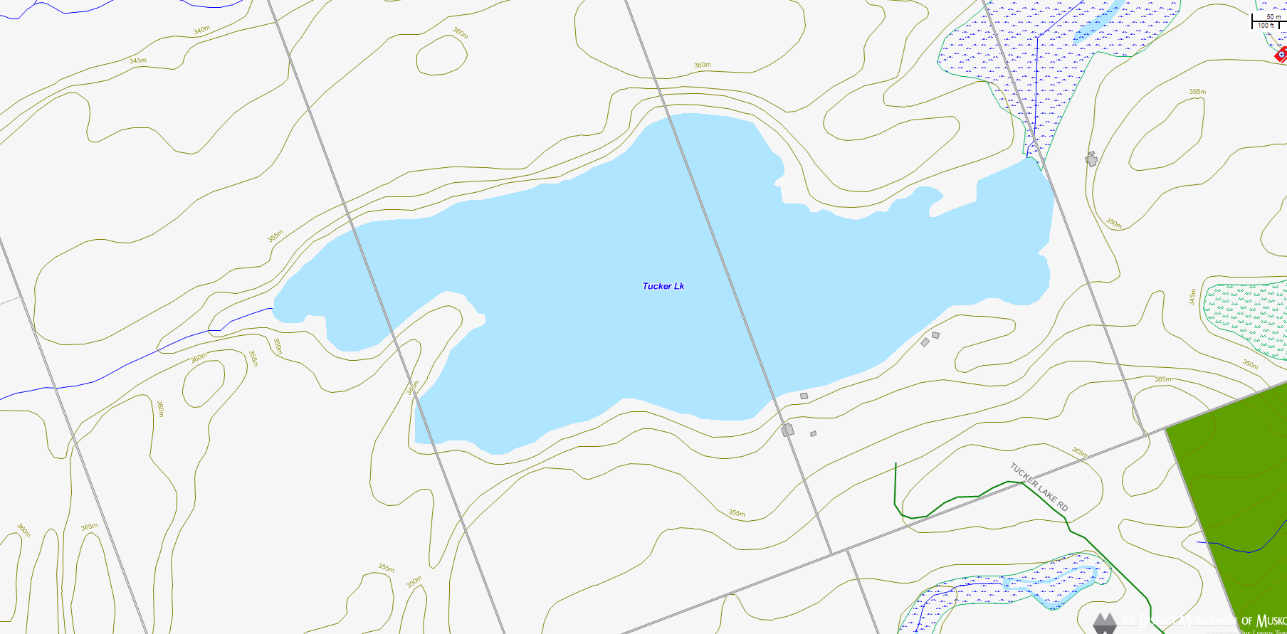 Tucker Lake Cadastral Map - Tucker Lake - Muskoka