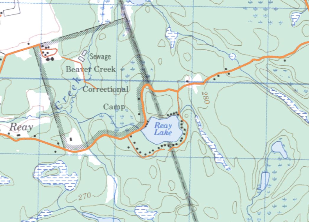 Topographical Map of Reay Lake -  - Muskoka