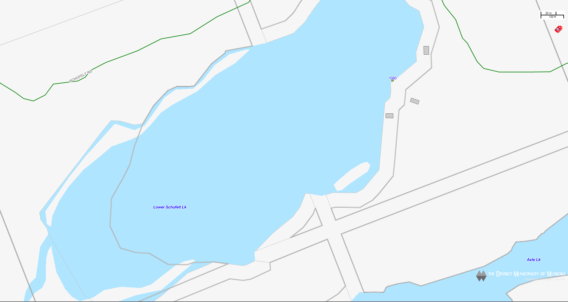 Lower Schufelt Lake Cadastral Map - Lower Schufelt Lake - Muskoka