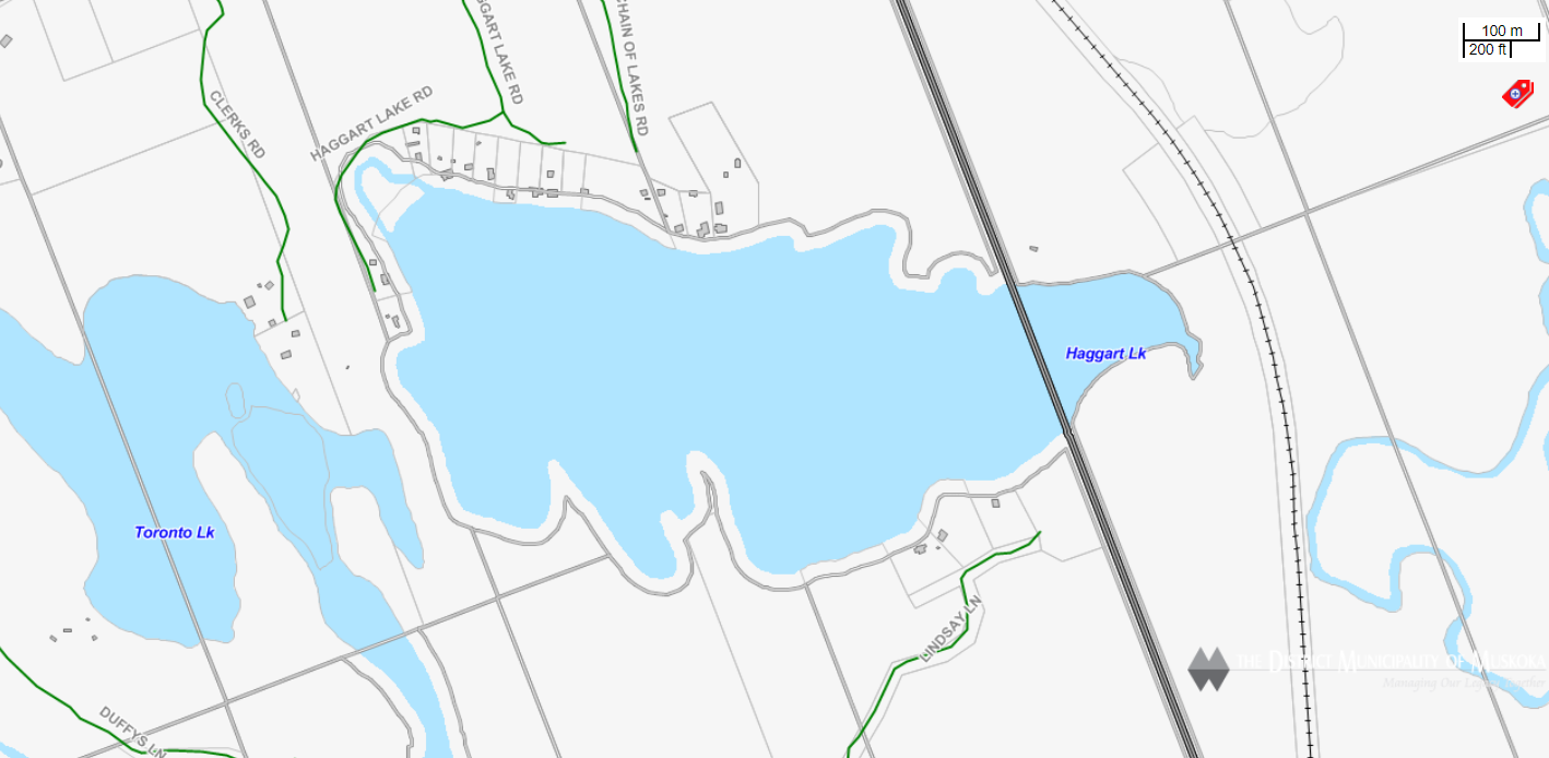 Cadastral Map Haggart Lake -  - Muskoka