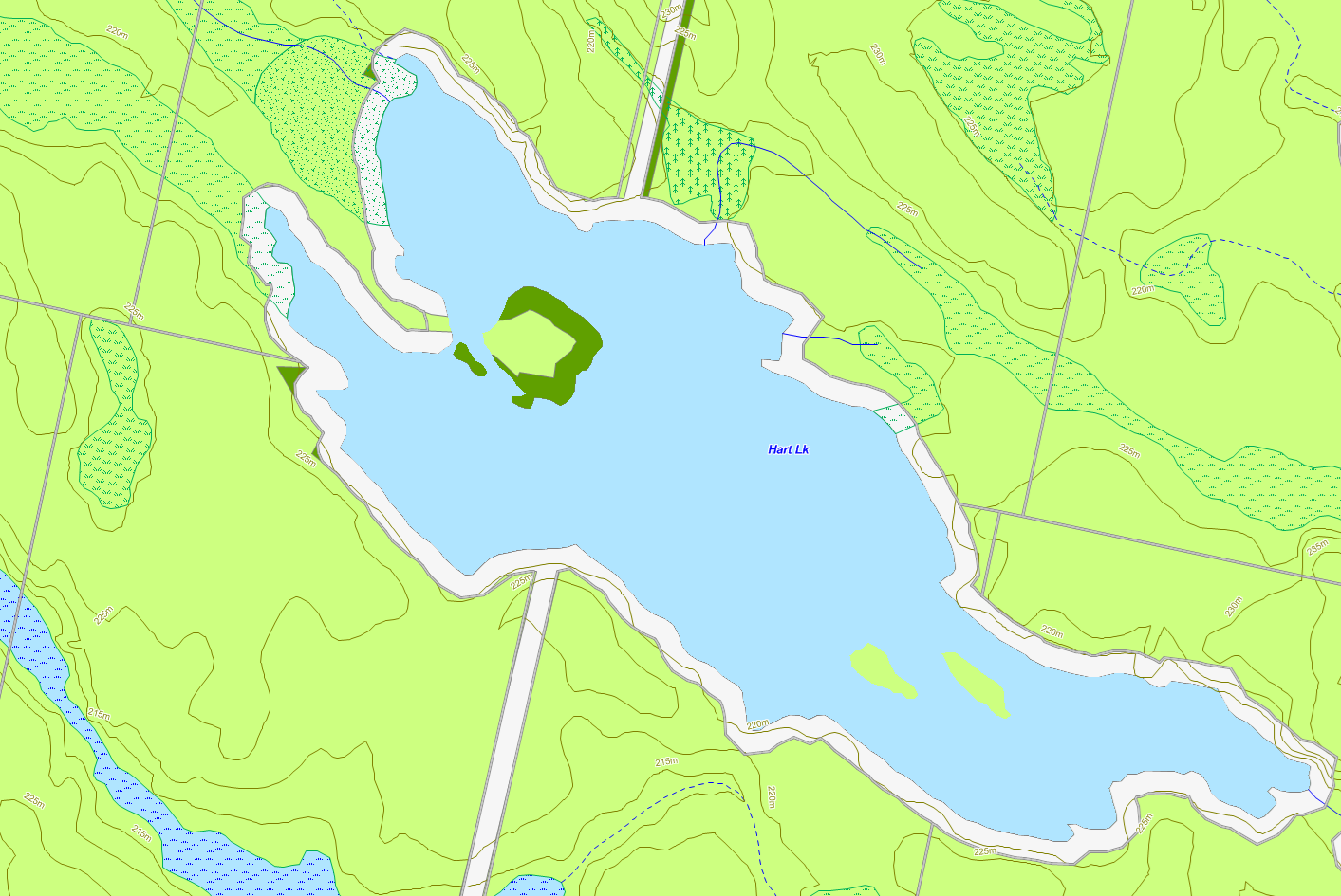 Hart Lake Cadastral Map - Hart Lake - Muskoka