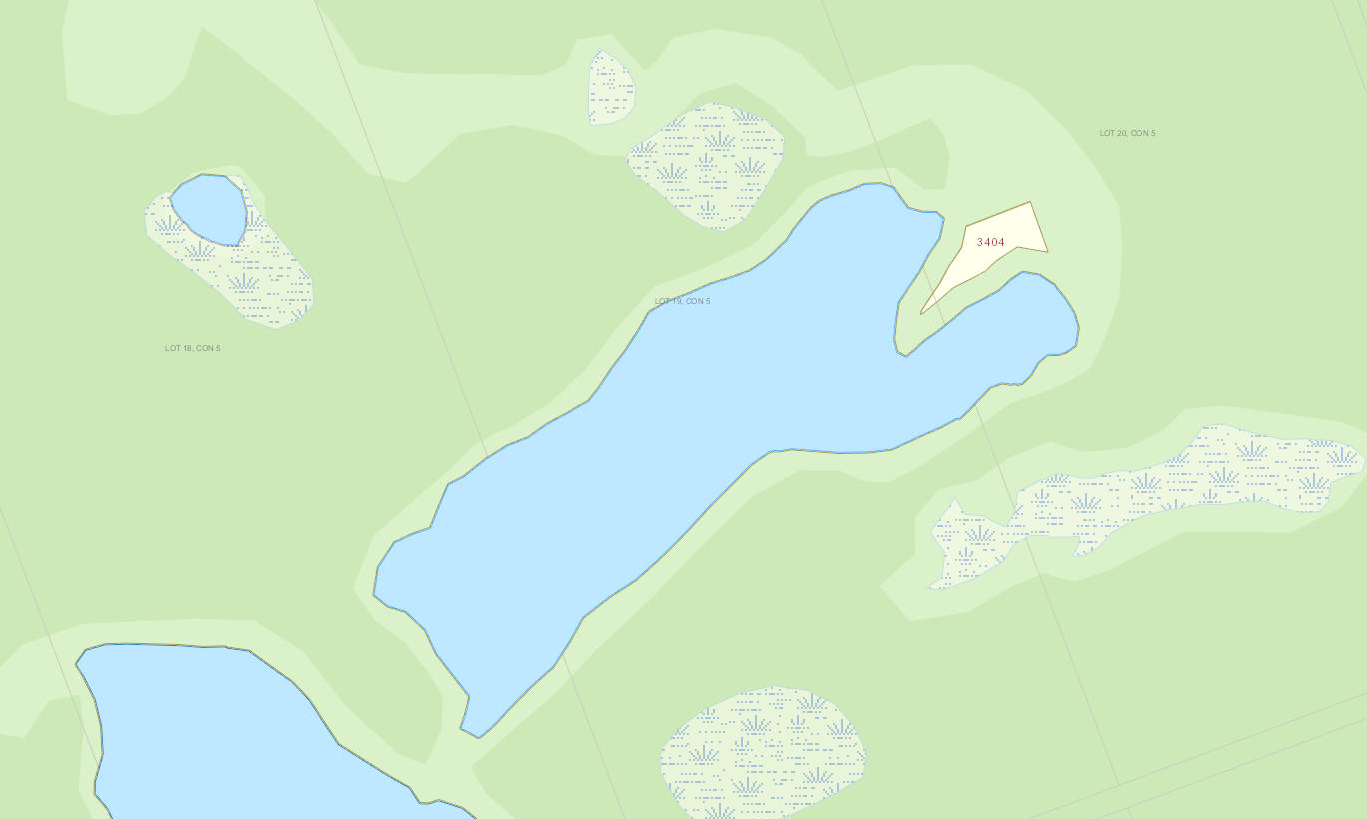 Buchanan Lake Cadastral Map - Buchanan Lake - Muskoka