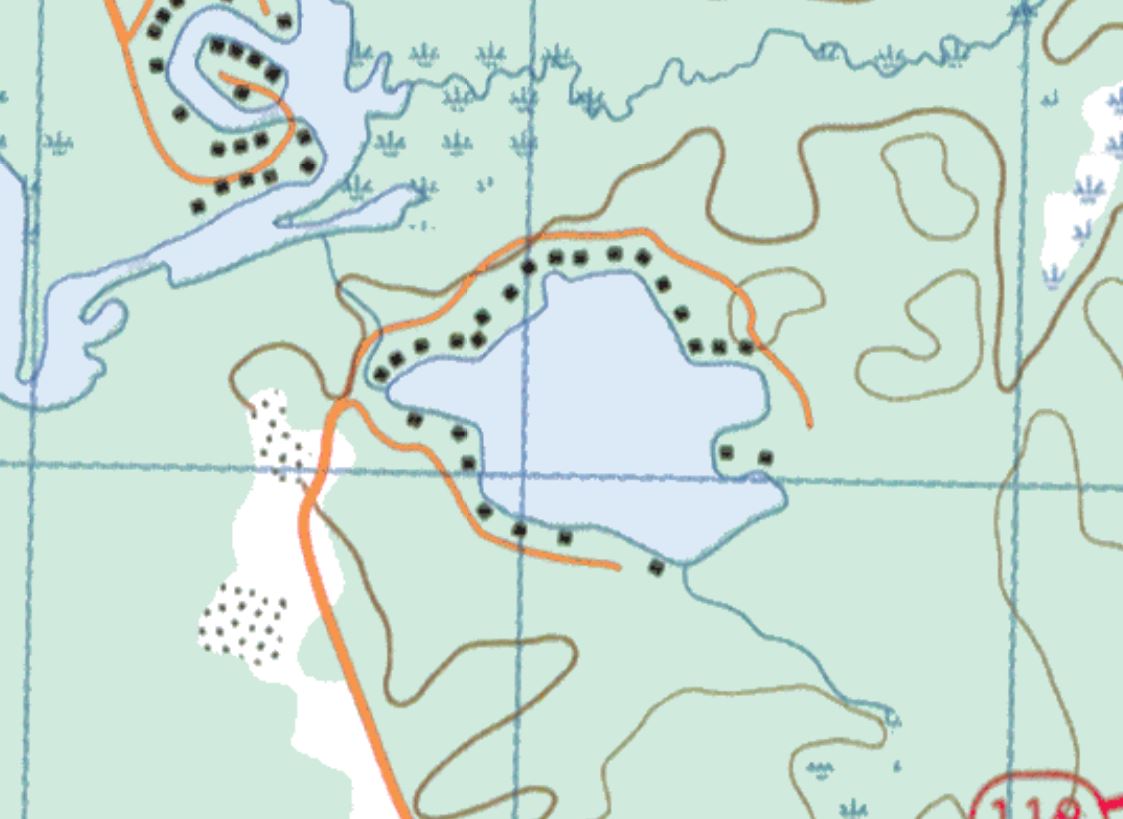 Topographical Map of Spring Lake -  - Muskoka