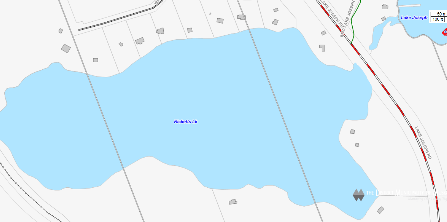 Cadastral Map Ricketts Lake -  - Muskoka