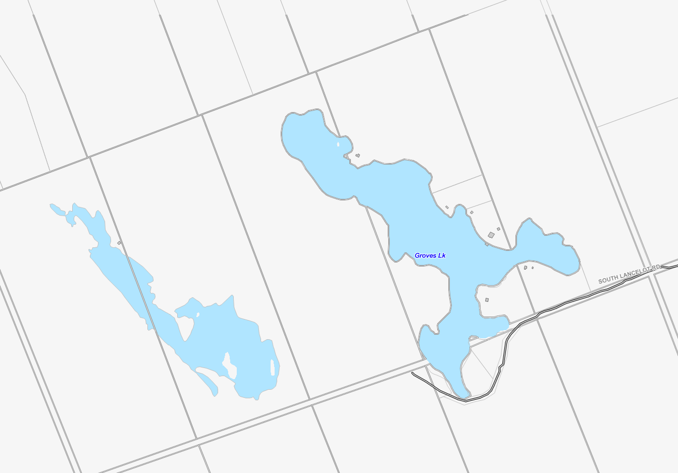 Groves Lake Cadastral Map - Groves Lake - Muskoka