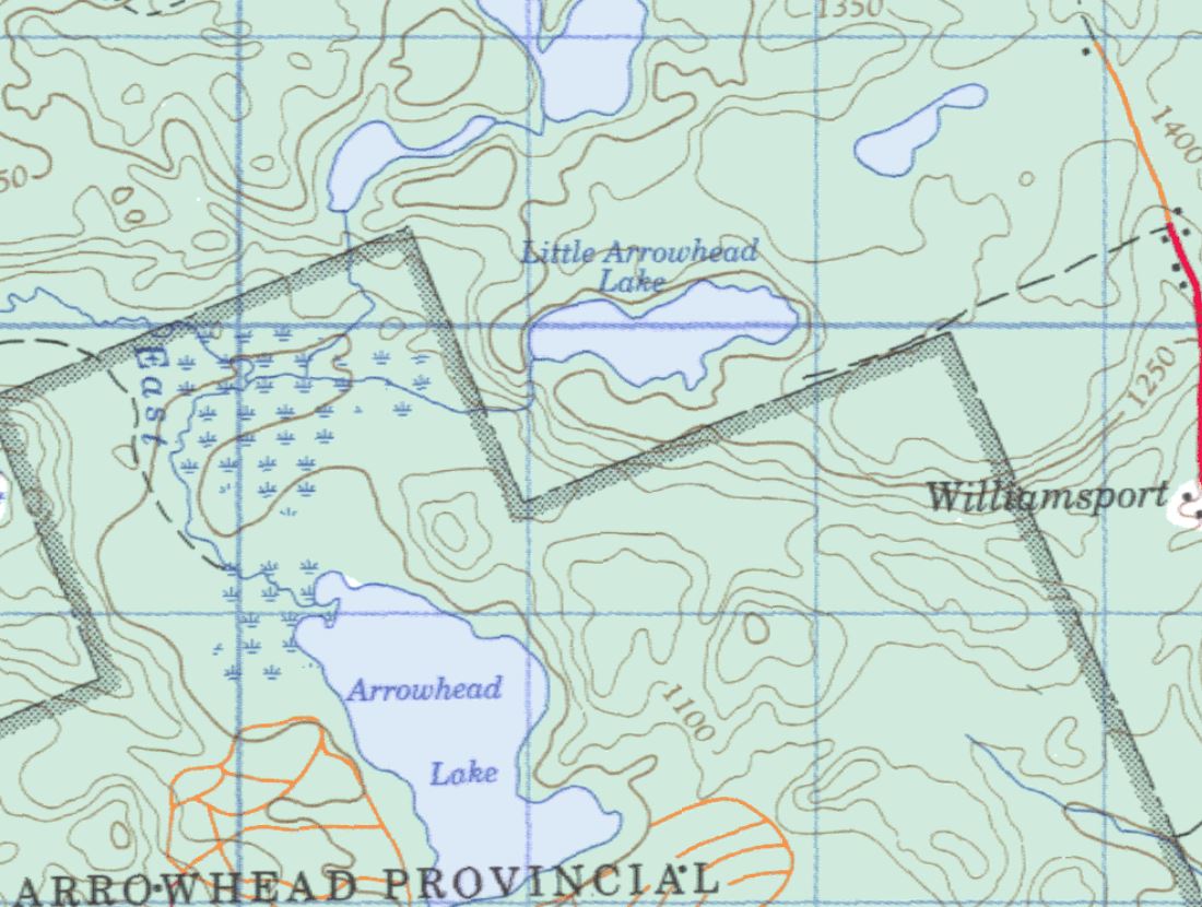Topographical Map of Little Arrowhead  Lake -  - Muskoka