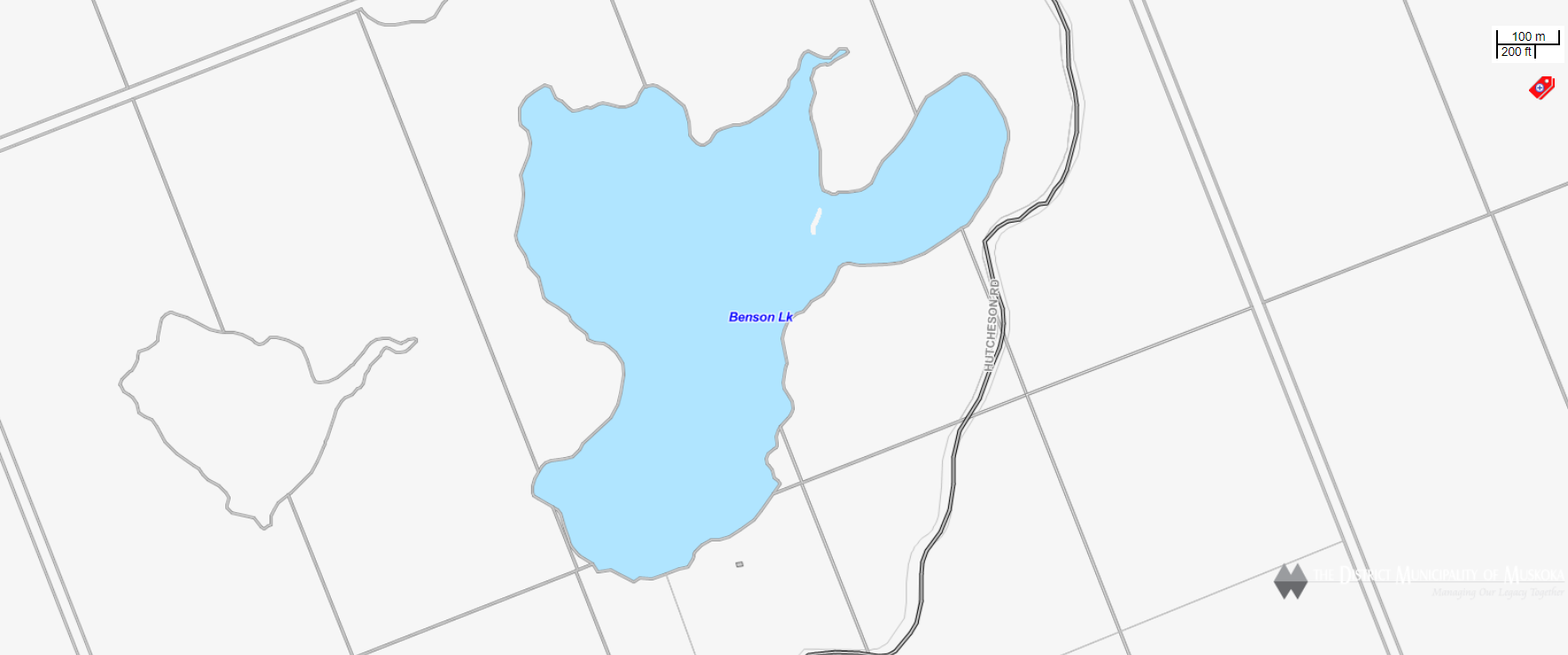 Cadastral Map Benson Lake -  - Muskoka