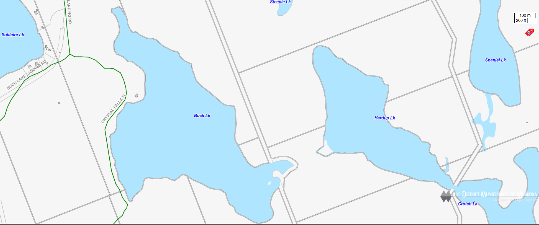 Cadastral Map Buck Lake -  - Muskoka