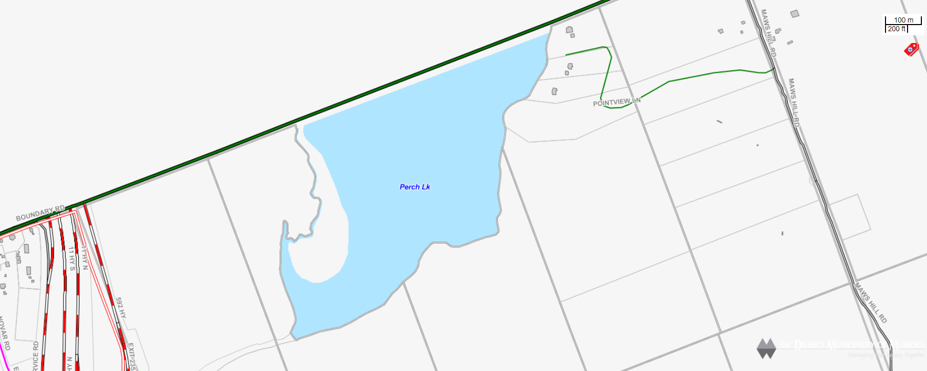 Cadastral Map Perch Lake -  - Muskoka