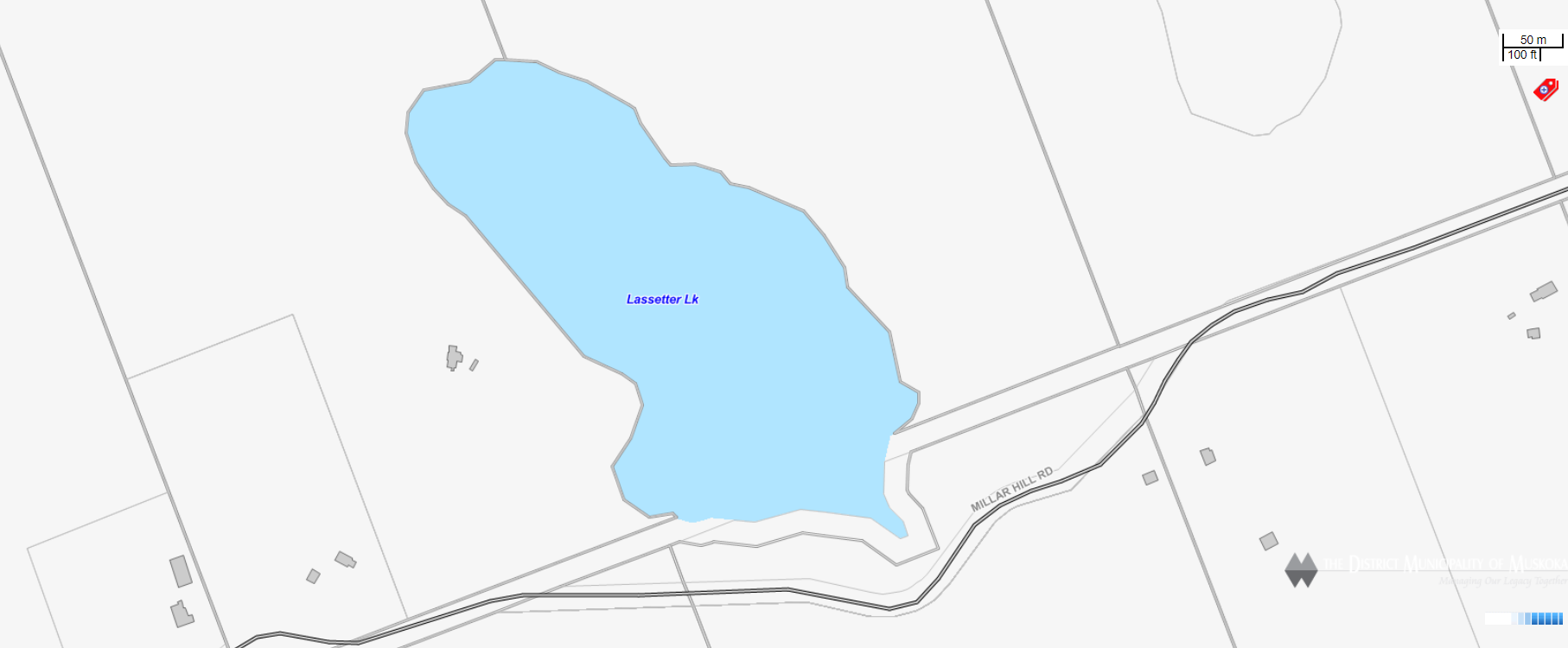 Cadastral Map Lassetter Lake -  - Muskoka
