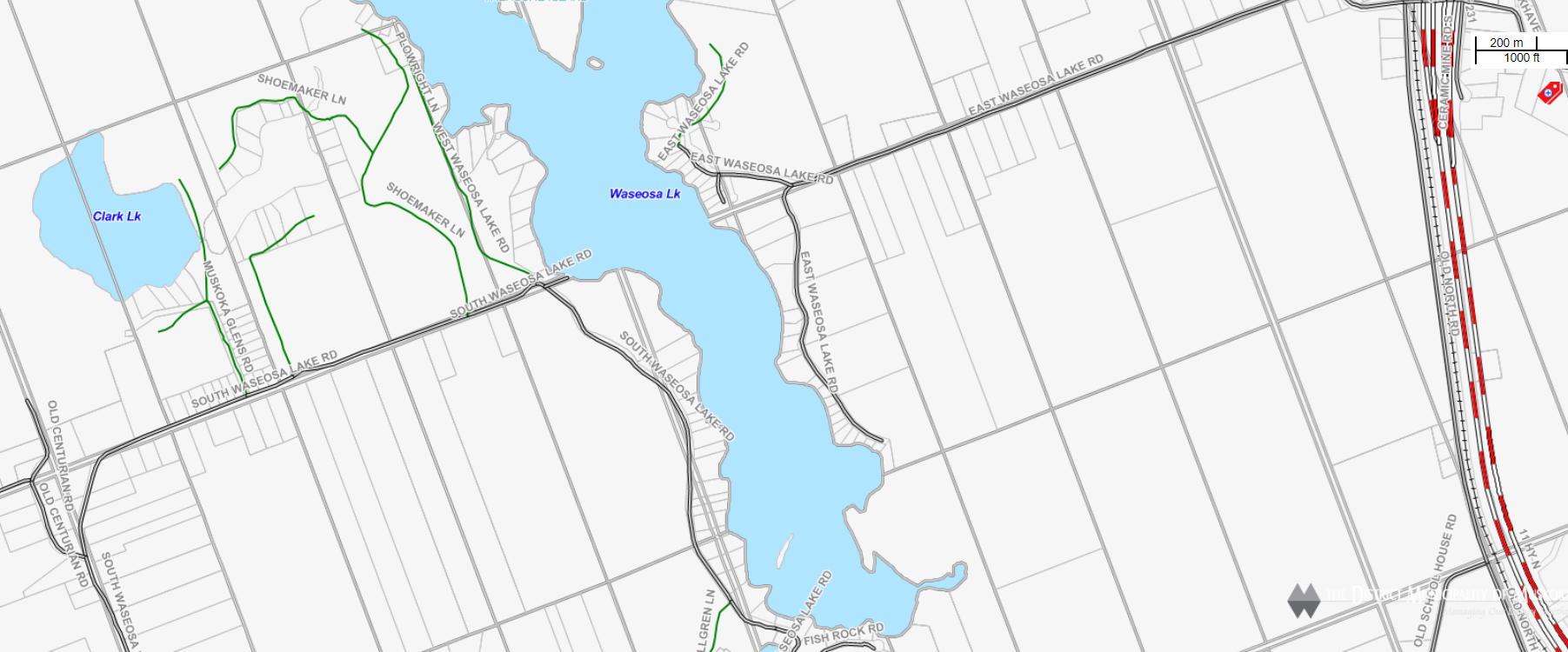 Cadastral Map Waseosa Lake -  - Muskoka