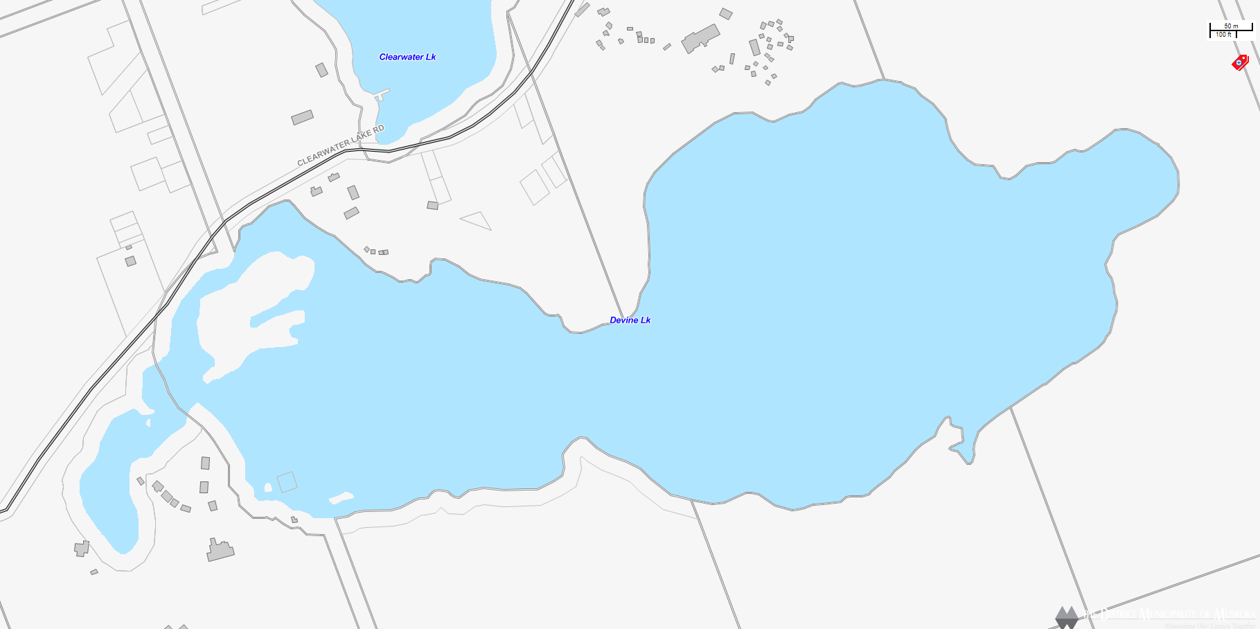 Devine Lake Cadastral Map - Devine Lake - Muskoka