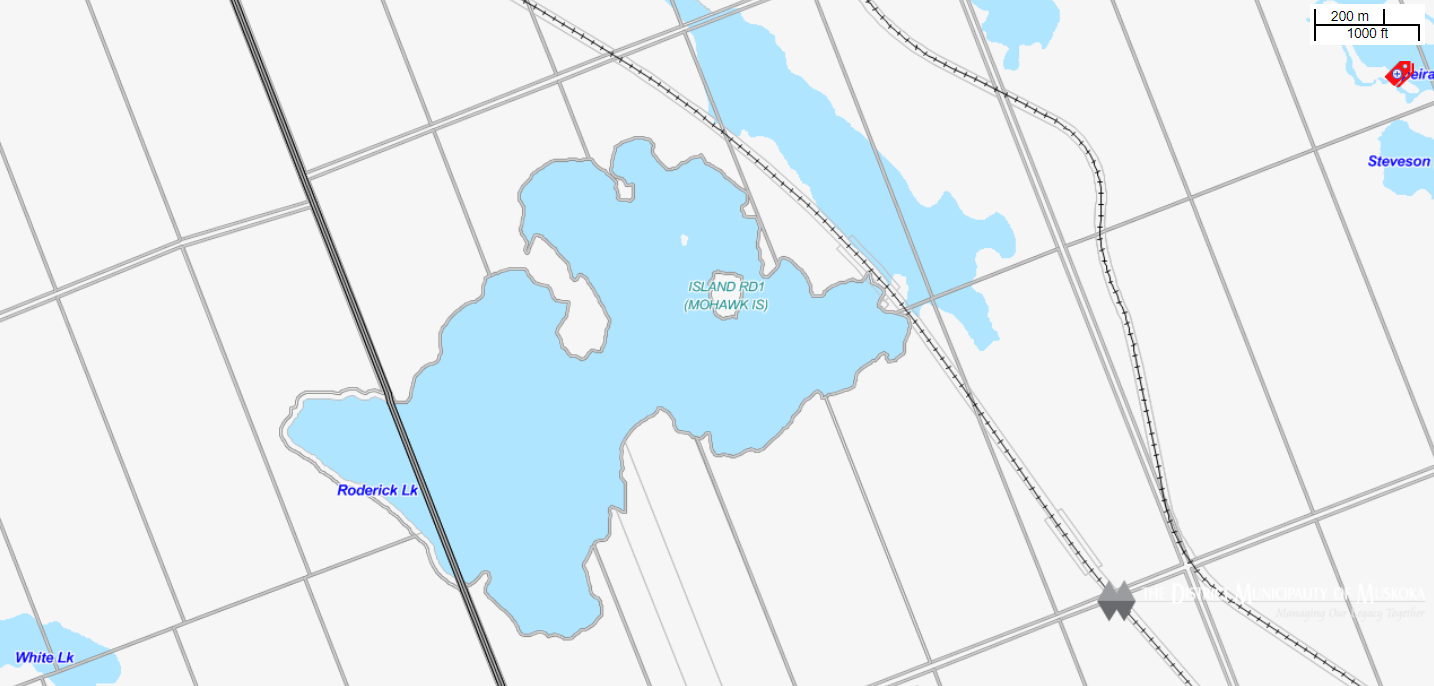 Cadastral Map Roderick Lake -  - Muskoka